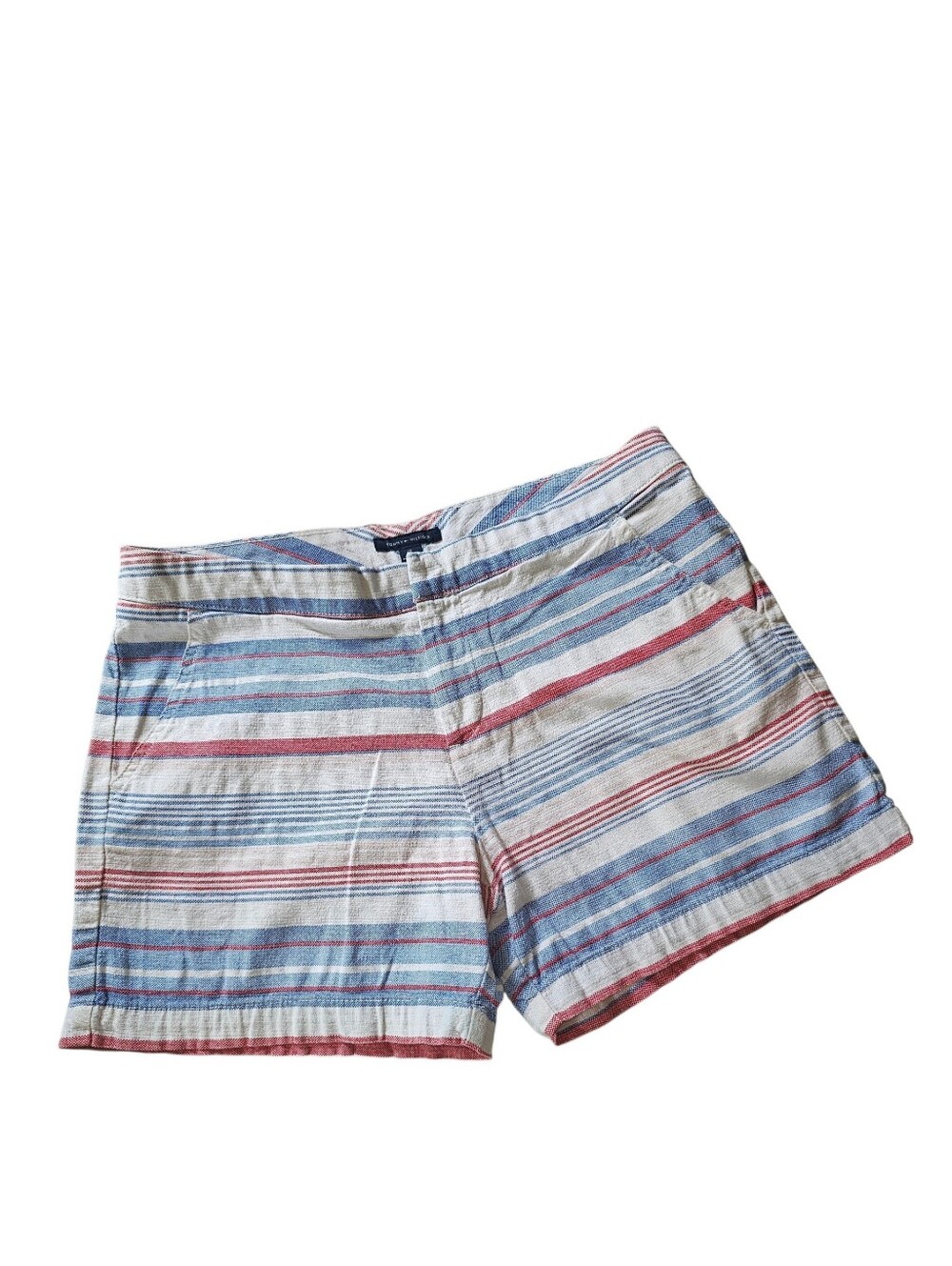 Tommy Hilfiger Red White And Blue Striped Cotton Shorts Size 10